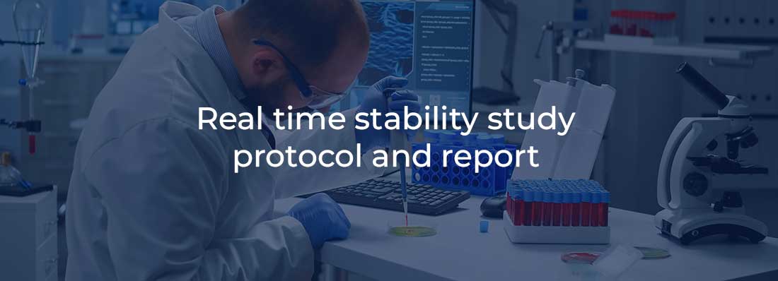 Real time stability study protocol and report