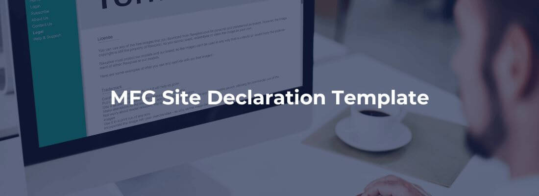 MFG-Site-Declaration-Template