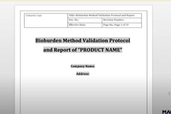 Bioburden-method-validation-template