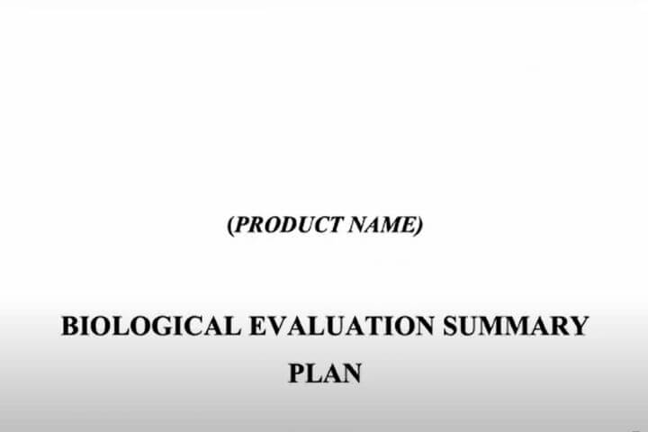 Biological-Evaluation-Summary-Plan-Template