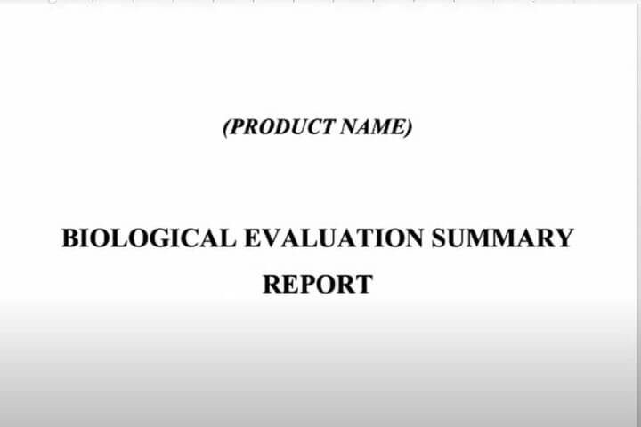 Biological-Evaluation-Summary-Report-Template